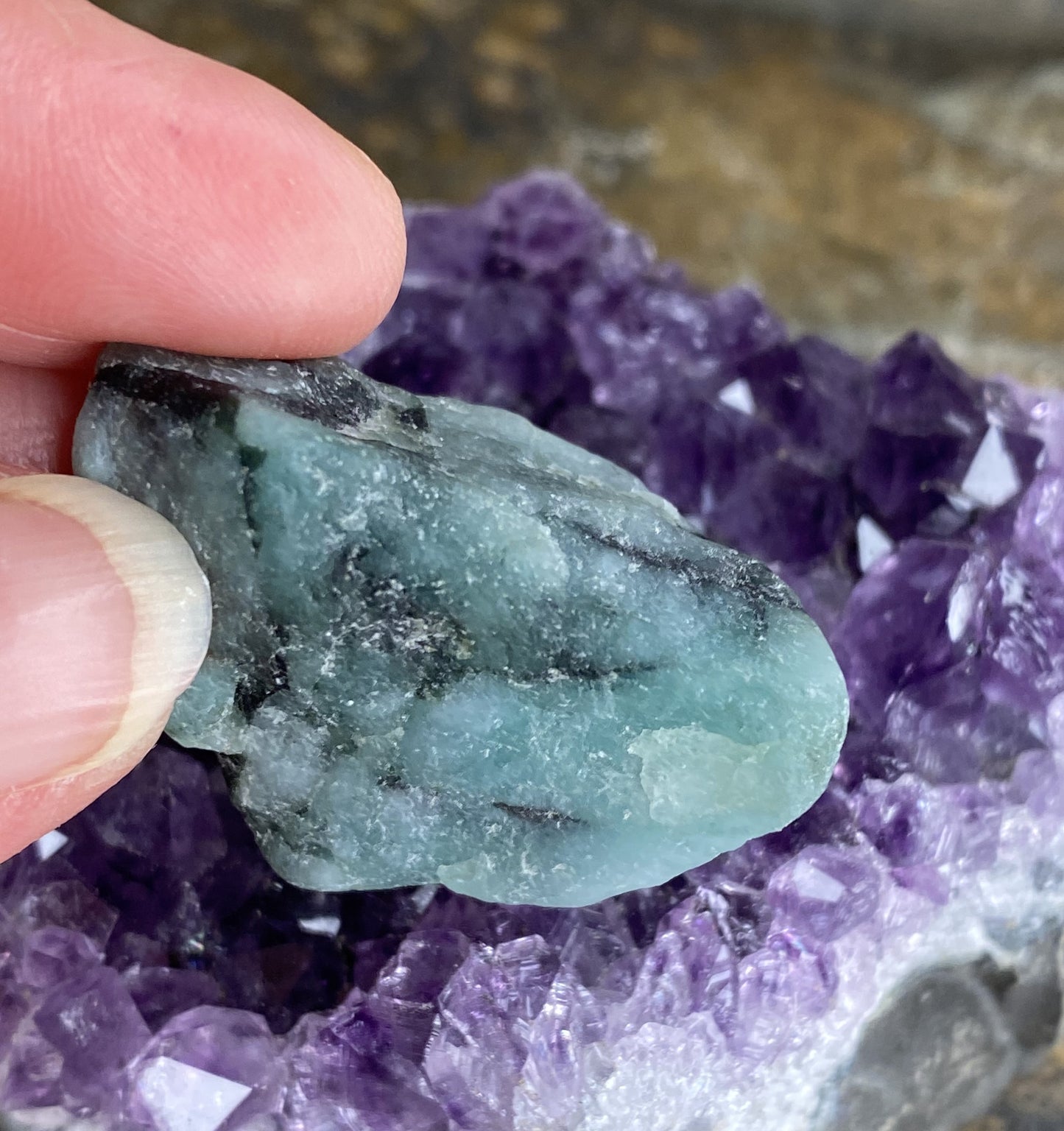 Emerald Green Raw Tumbled Piece Loyalty Unity Love 29227S
