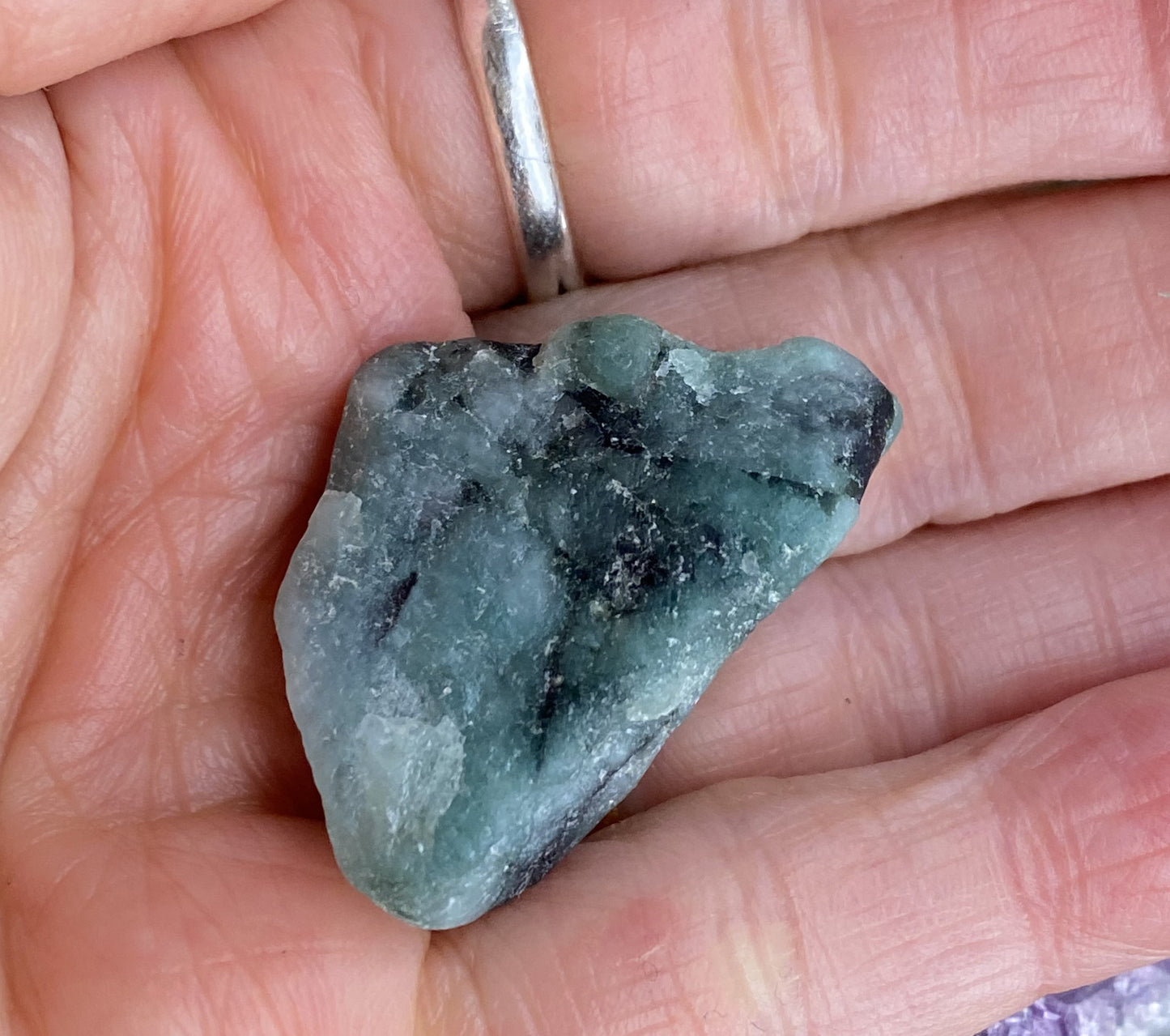 Emerald Green Raw Tumbled Piece Loyalty Unity Love 29227S