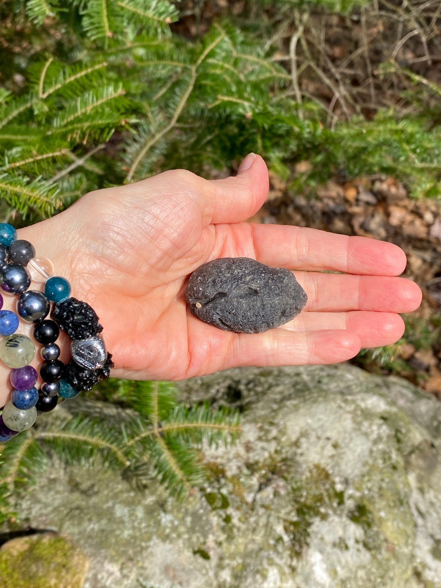 Agni Manitite Raw Tektite Lg Pocket Stone Communication Spiritual 28602S
