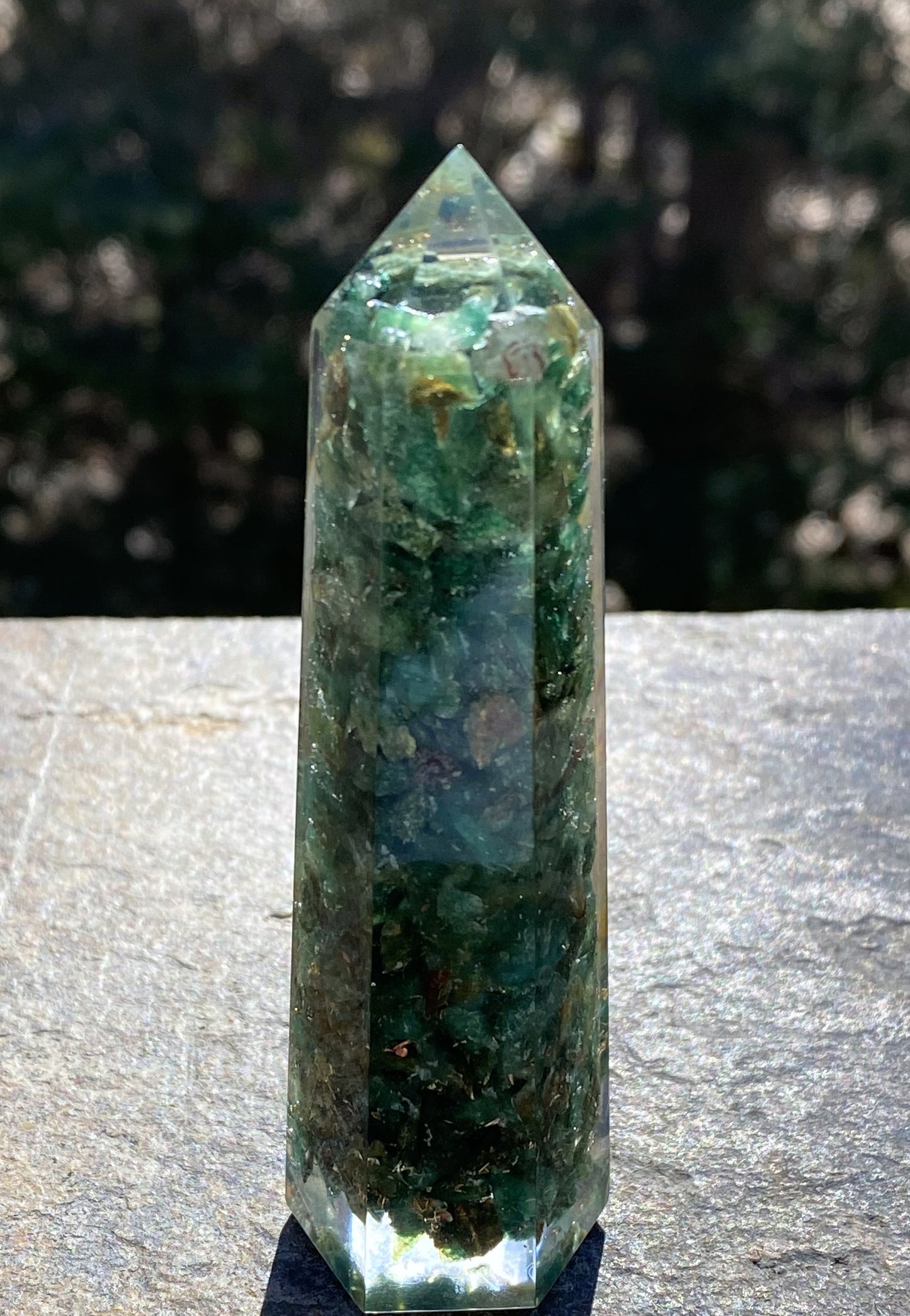 Aventurine Green Orgone Tower Point Good Luck Heart Abundance 29244S