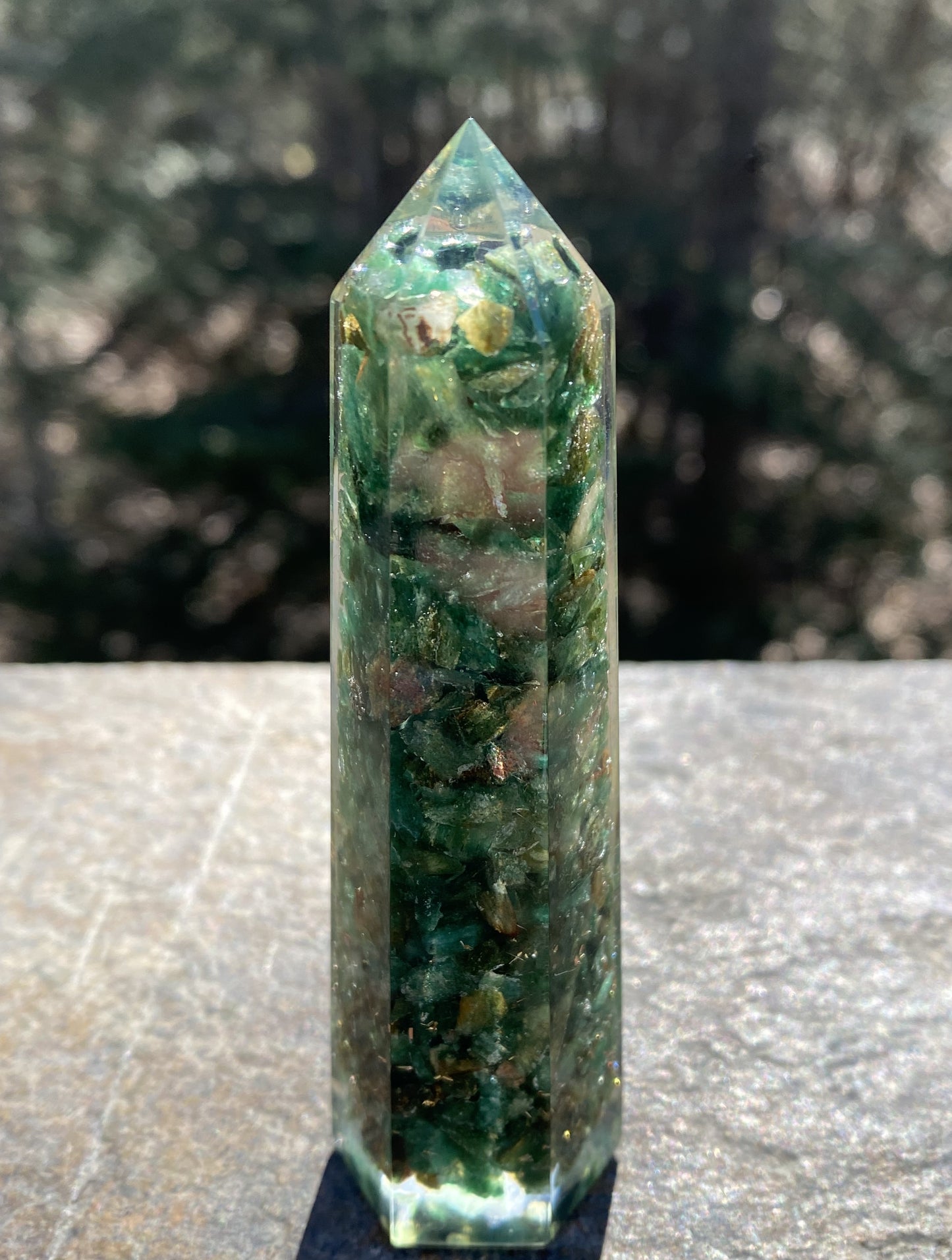 Aventurine Green Orgone Tower Point Good Luck Heart Abundance 29244S