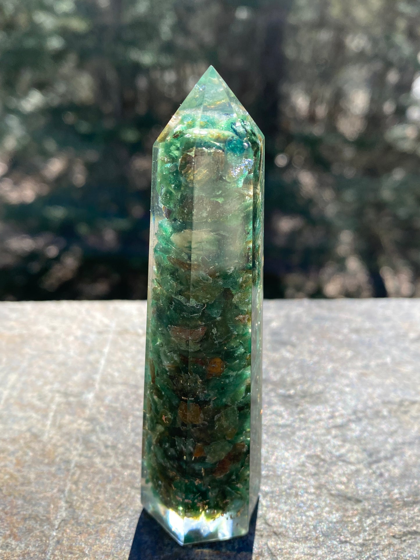 Aventurine Green Orgone Tower Point Good Luck Heart Abundance 29244S