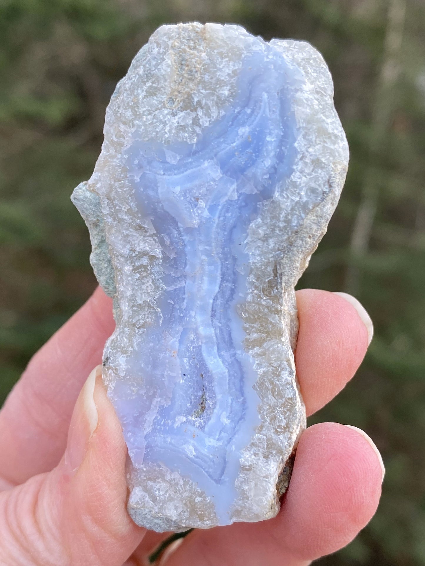 Blue Lace Agate Raw Piece Protection Calm Communication 29231S