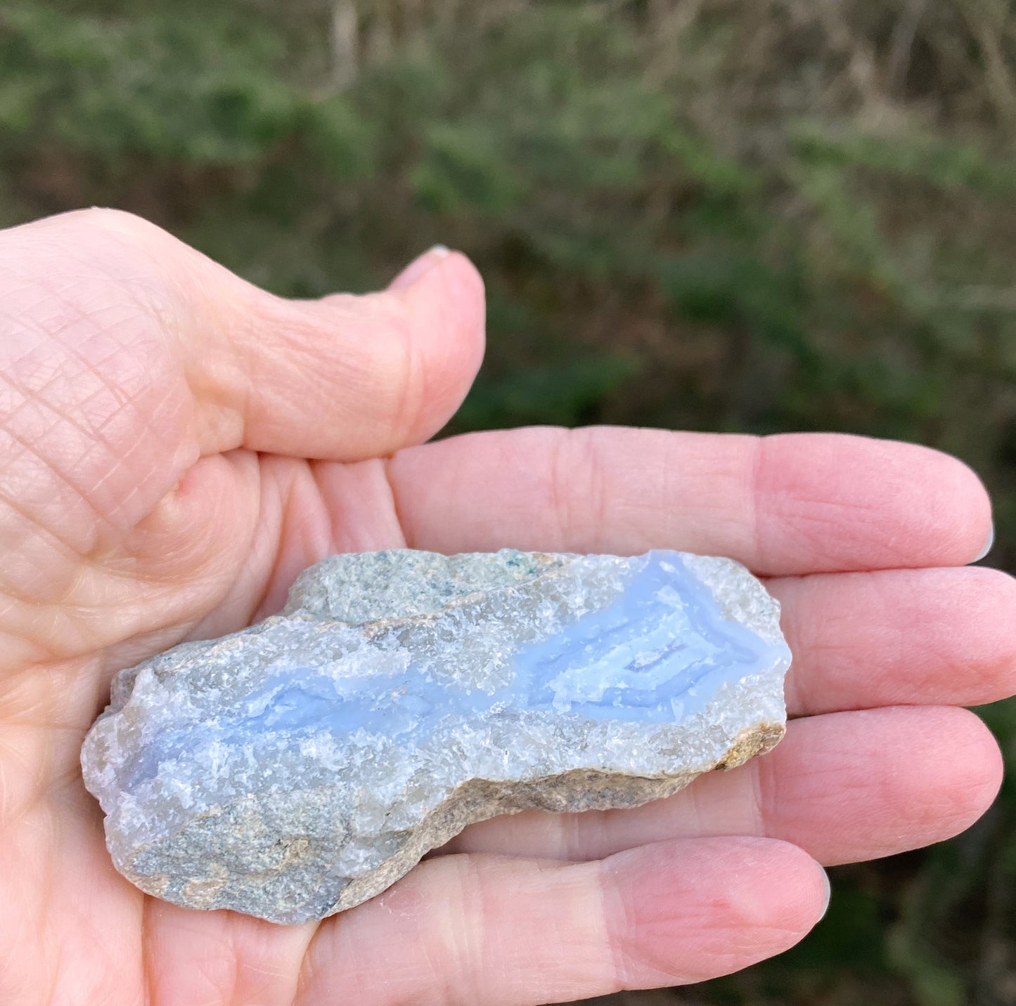 Blue Lace Agate Raw Piece Protection Calm Communication 29231S