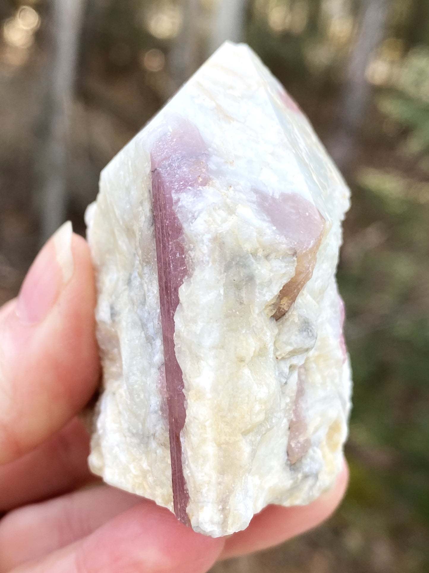 Rubellite Pink Tourmaline Raw & Polished Point Peace Well Being 29282S