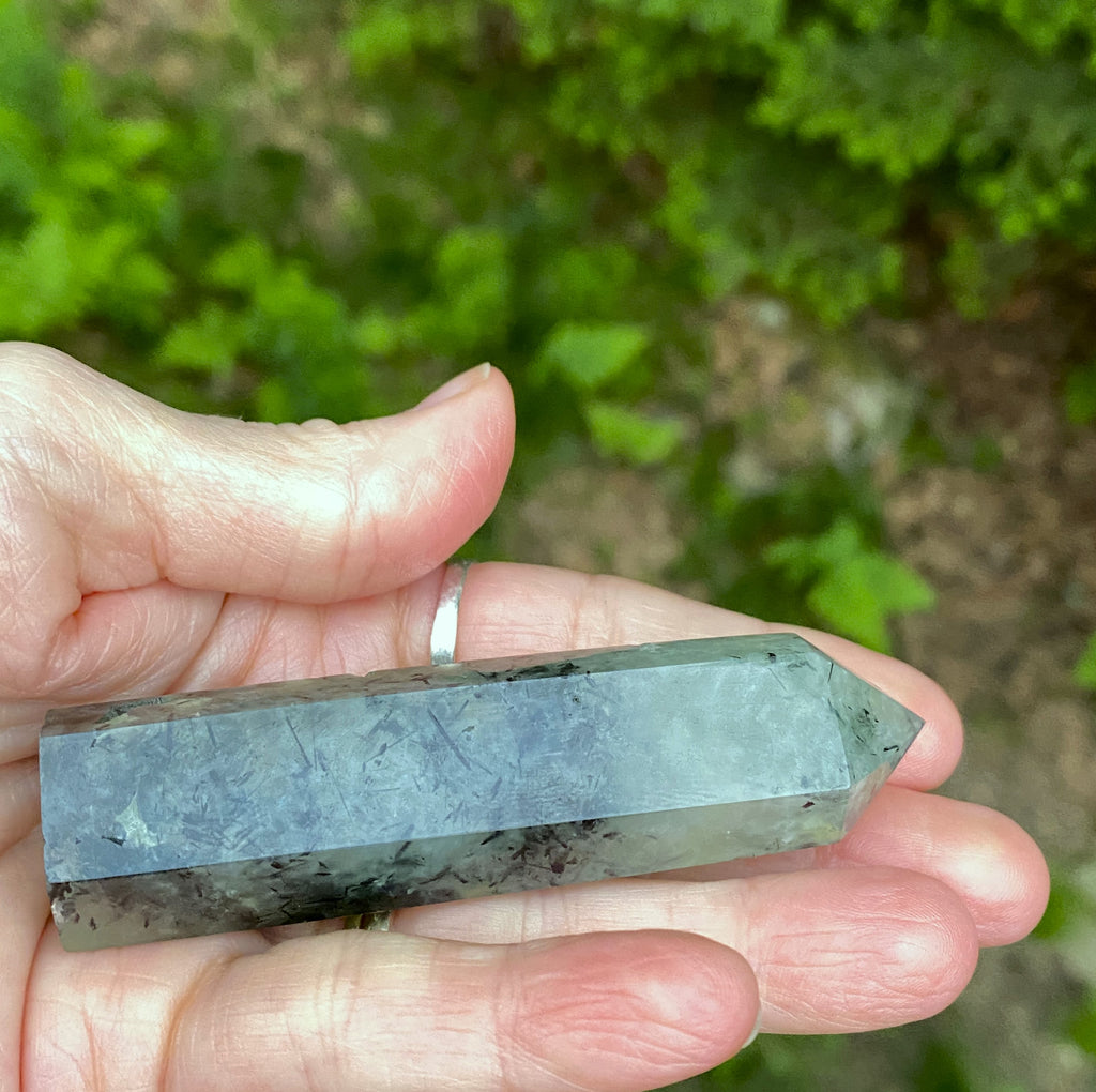 Prehnite Point Tower  Green   Protection Harmony Love 31562S