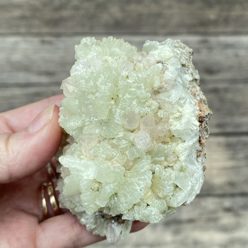 Prehnite Druzy  Green Raw Piece  Protective Harmony 31571S