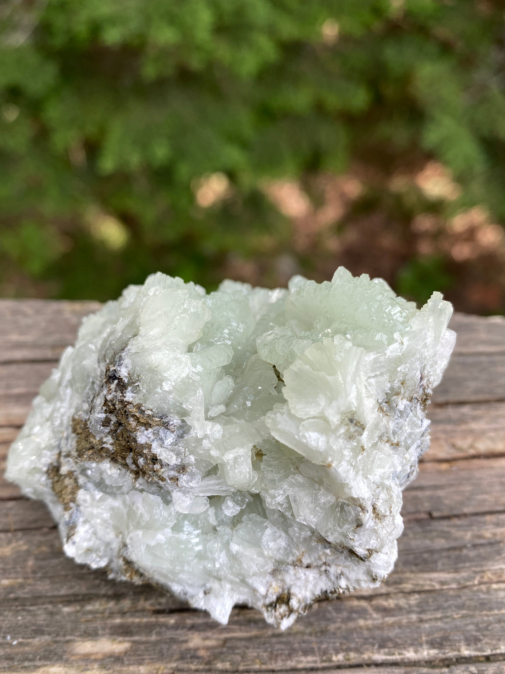 Prehnite Druzy  Green Raw Piece  Protective Harmony 31572S