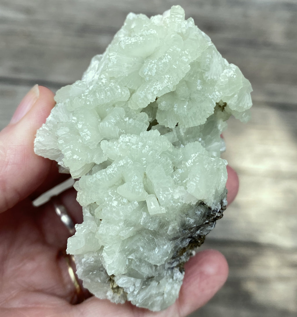 Prehnite Druzy  Green Raw Piece  Protective Harmony 31572S