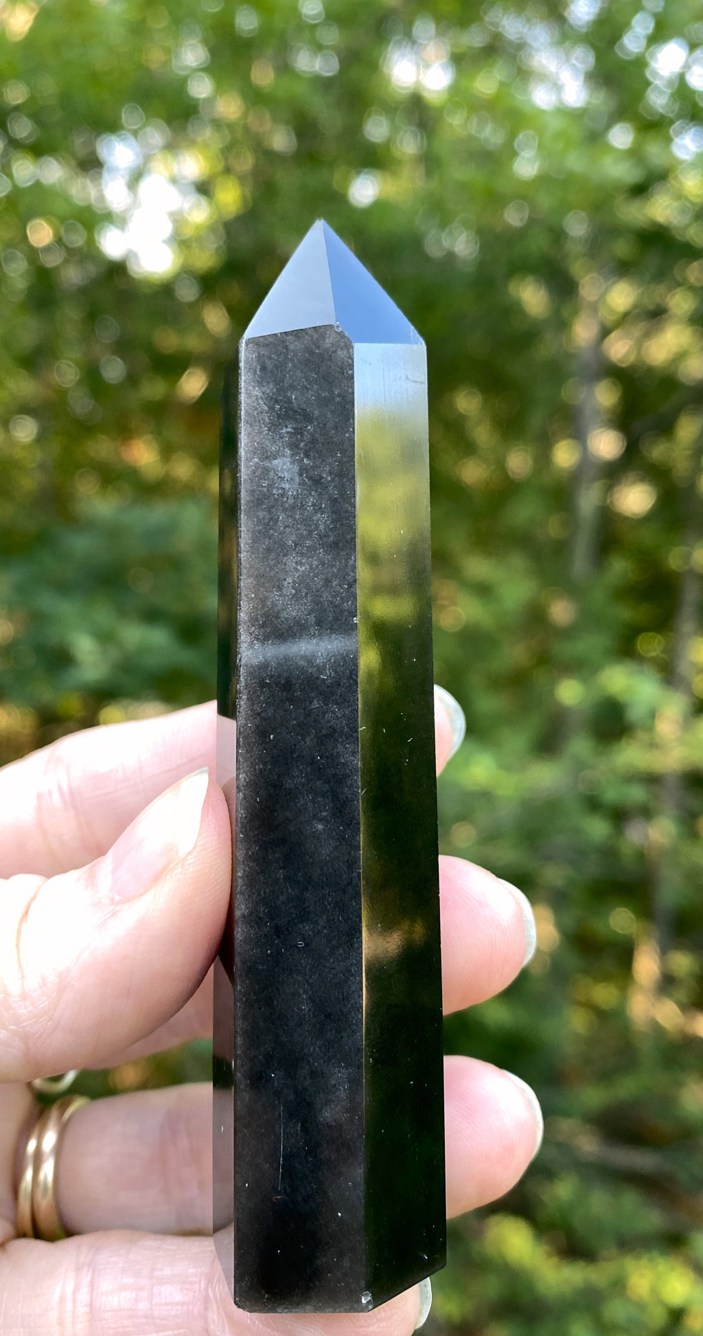 Obsidian Silver Sheen  Point  Protection Grounding Success 31603S