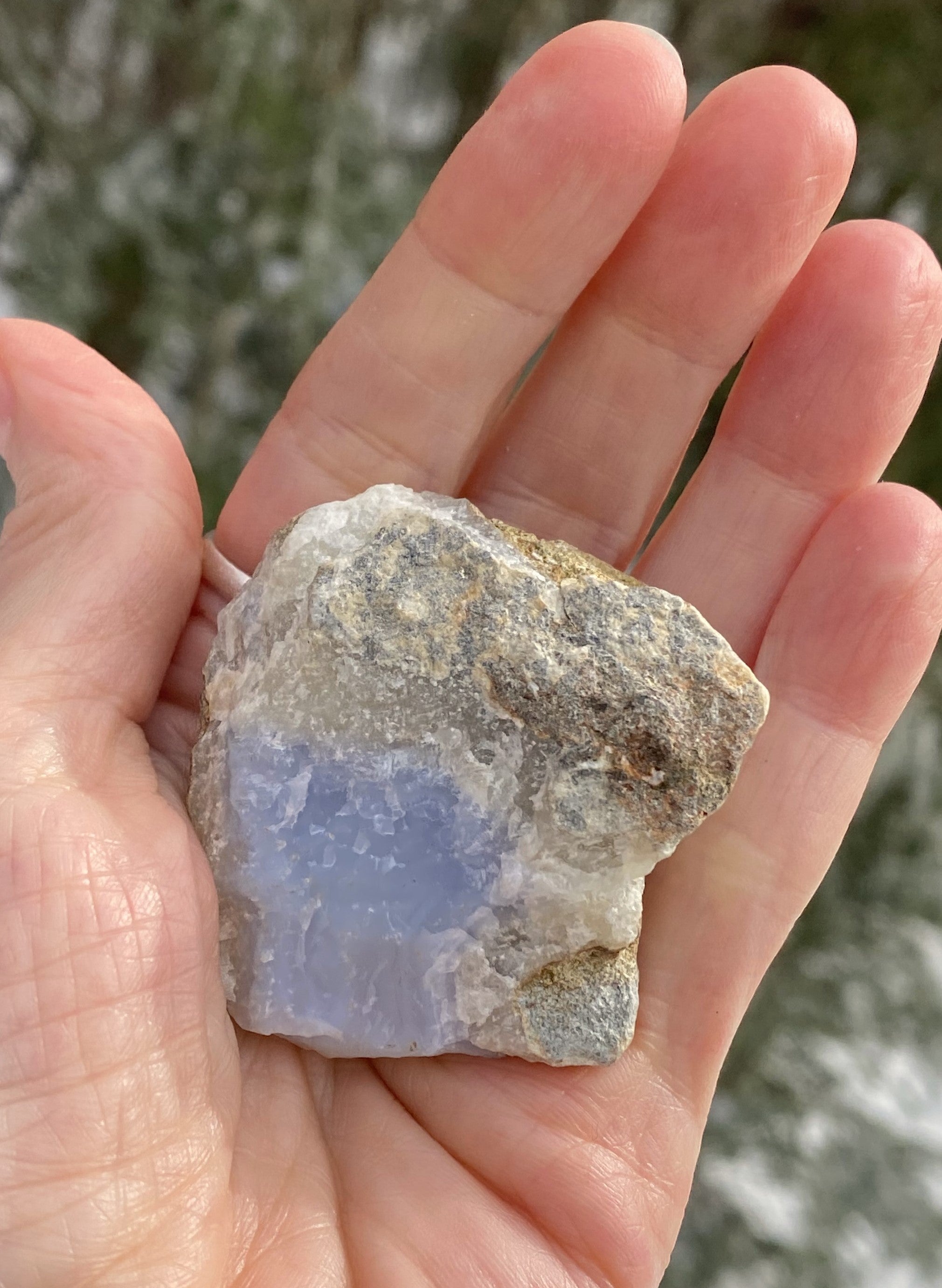 Blue Lace Agate   Rough Raw Piece   Harmony Calm Protection 31722S
