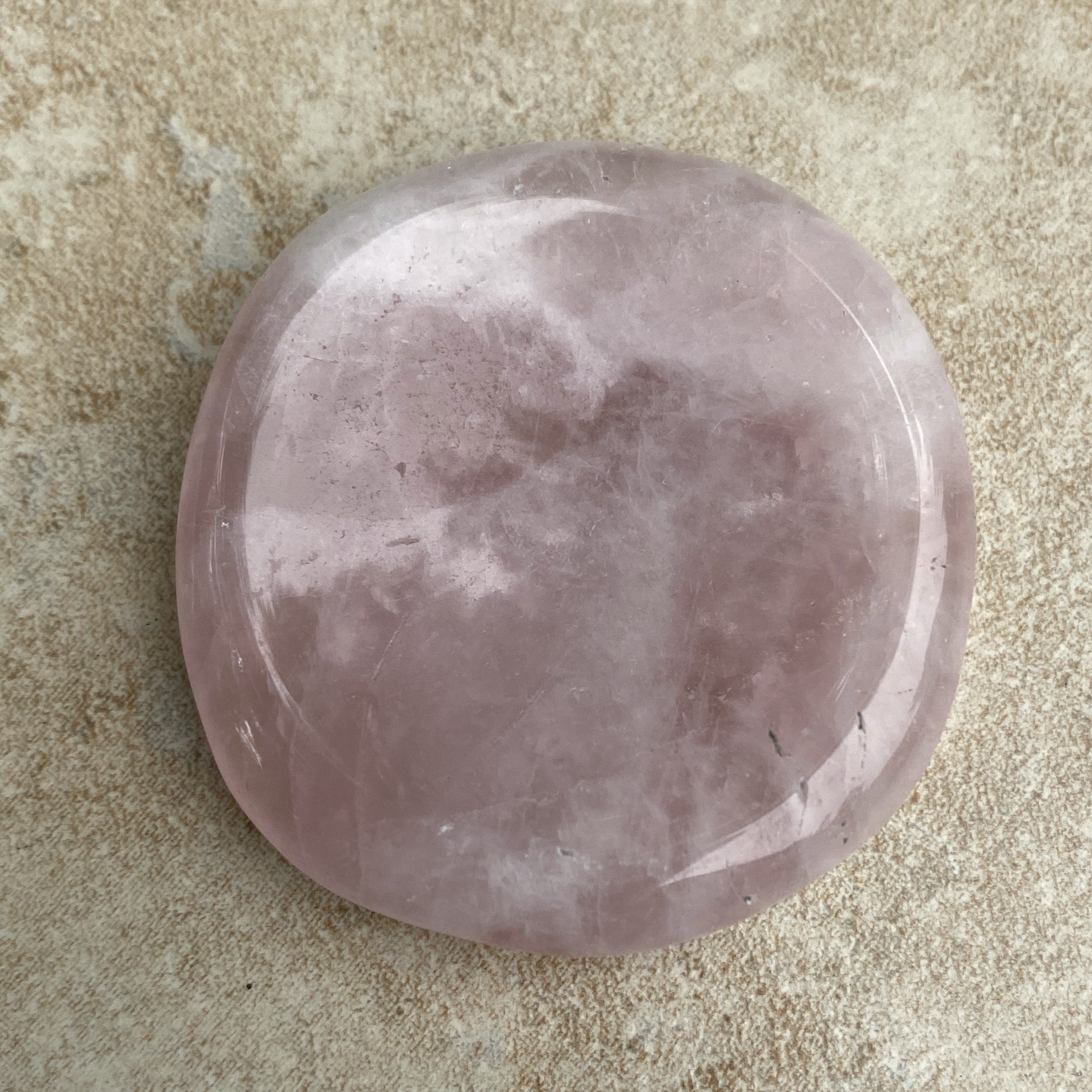 Rose Quartz  Large Worry Stone  Protection Love Compassion 31644S