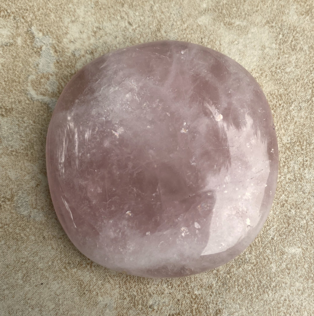 Rose Quartz  Large Worry Stone  Protection Love Compassion 31644S