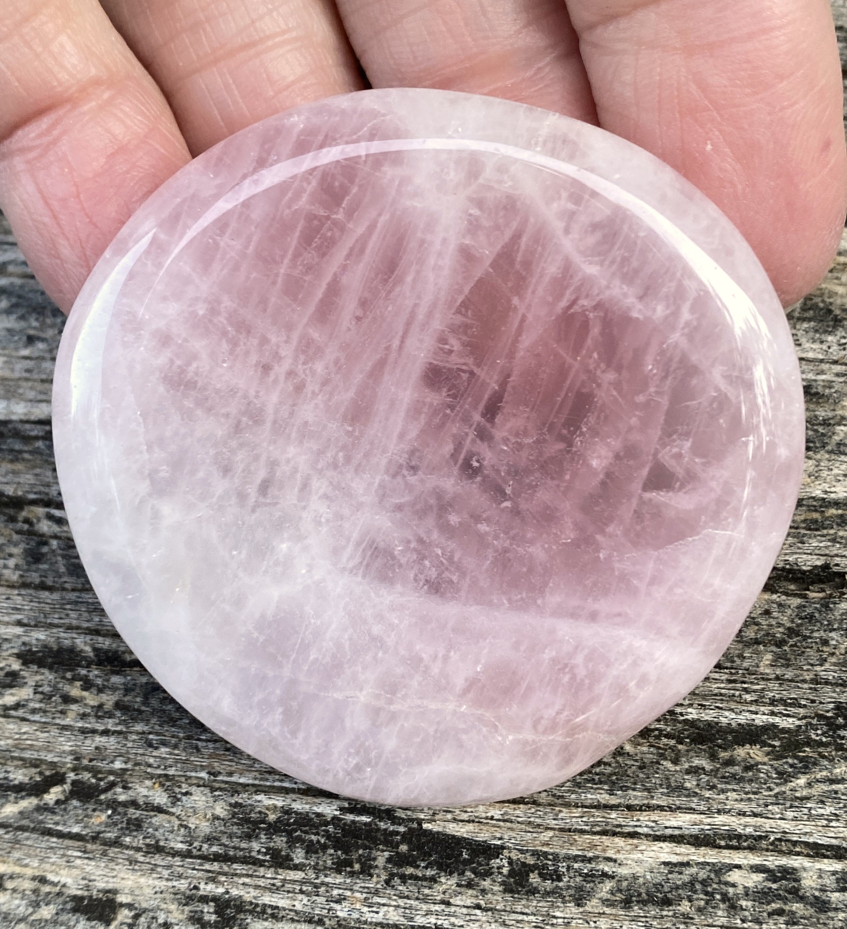 Rose Quartz  Large Worry Stone  Protection Love Compassion 31616S