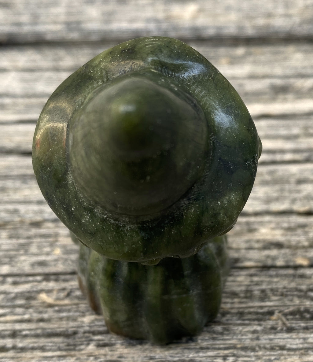 Witch Figurine  Nephrite Jade  Peru  Dream Stone Protection 31617S