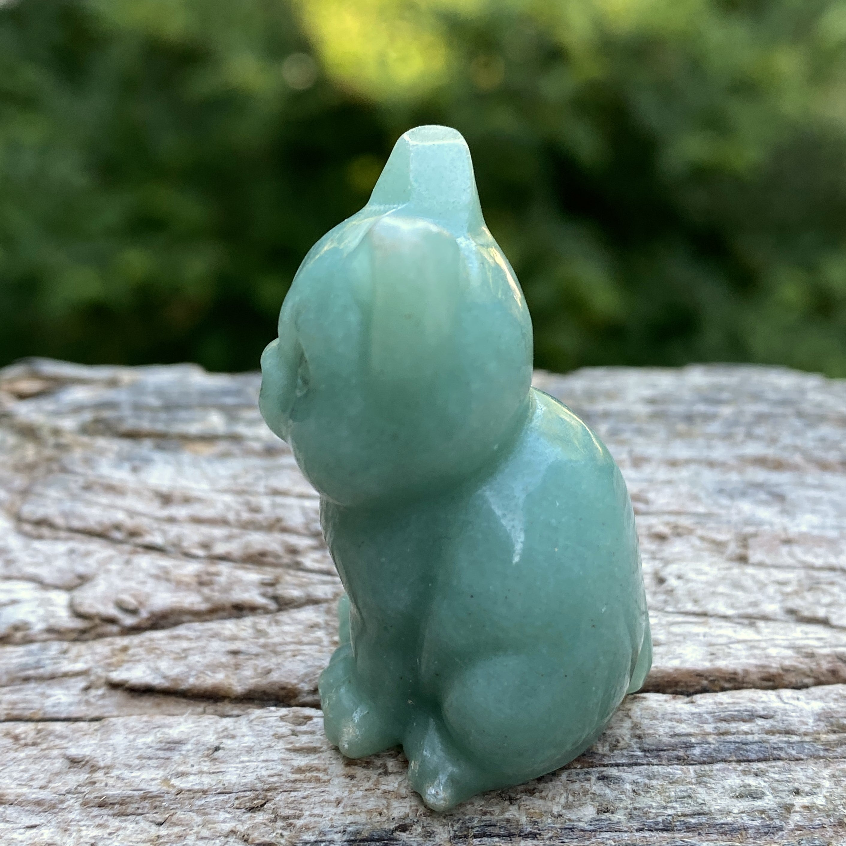 Cat Figurine Green Aventurine Abundance Healing 31619S