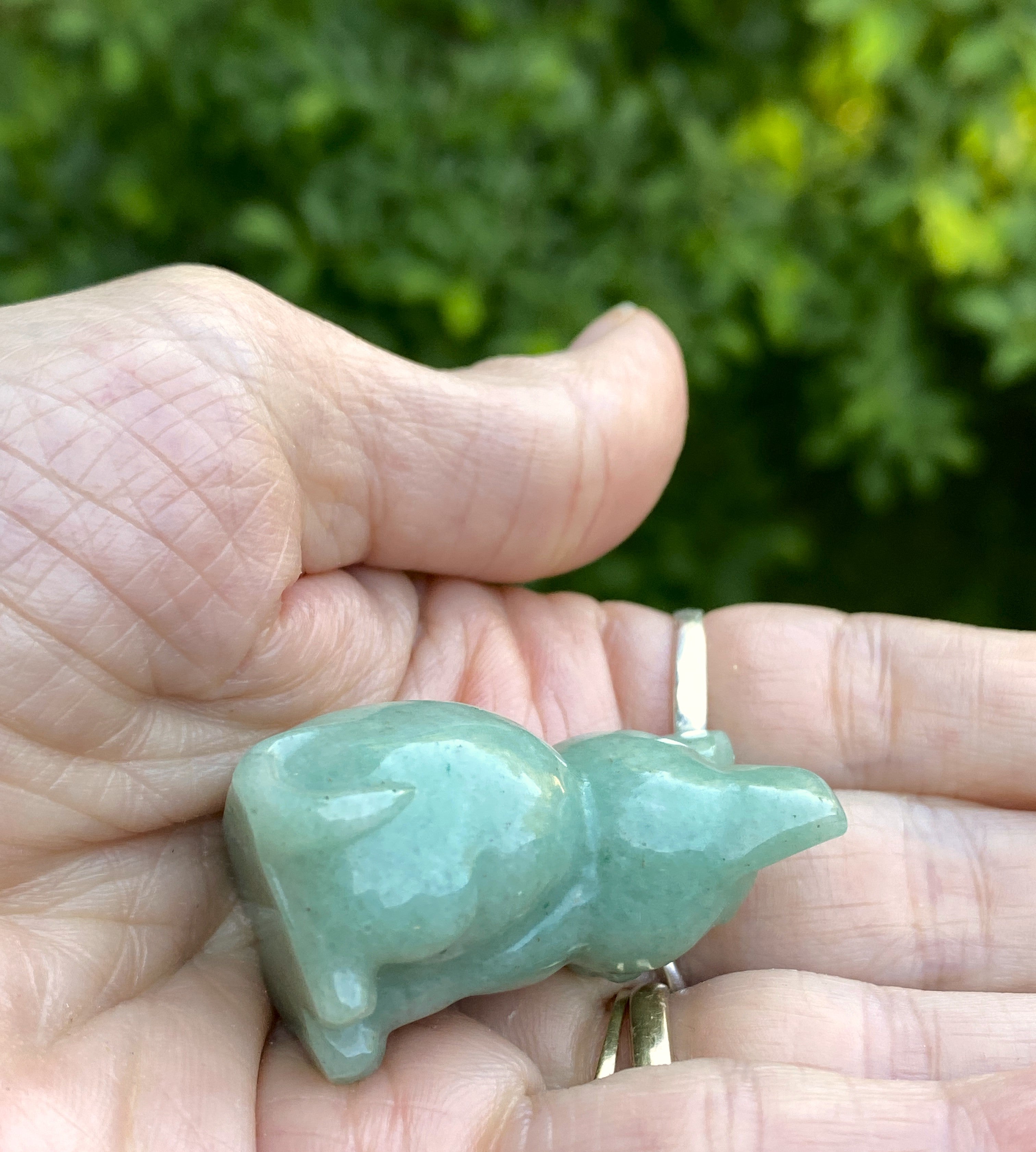 Cat Figurine Green Aventurine Abundance Healing 31620S