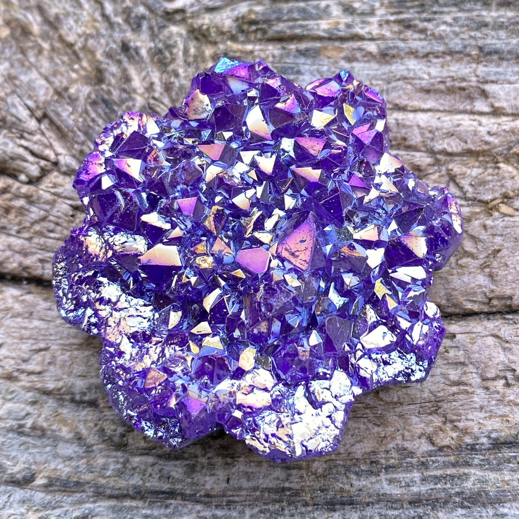 Amethyst Flower  Angel Aura Druzy  Protection Balance Intuition 31624S