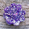 Amethyst Flower  Angel Aura Druzy  Protection Balance Intuition 31624S