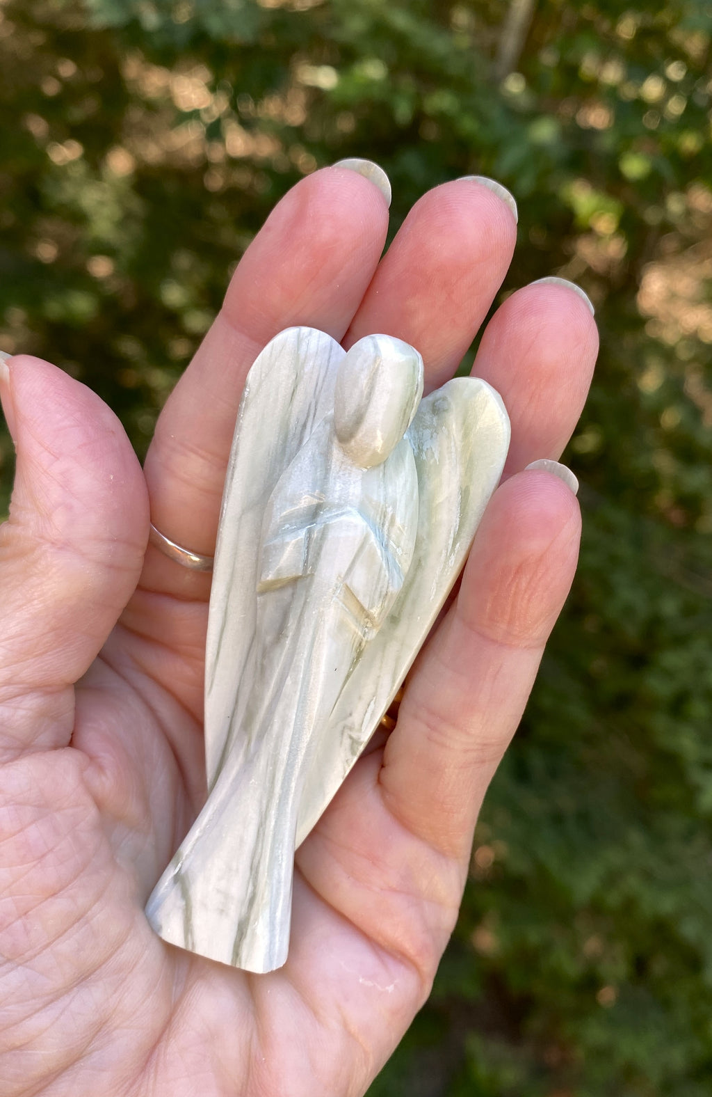 Serpentine Angel Figurine 3"  Healing Wisdom Clearing 31627S