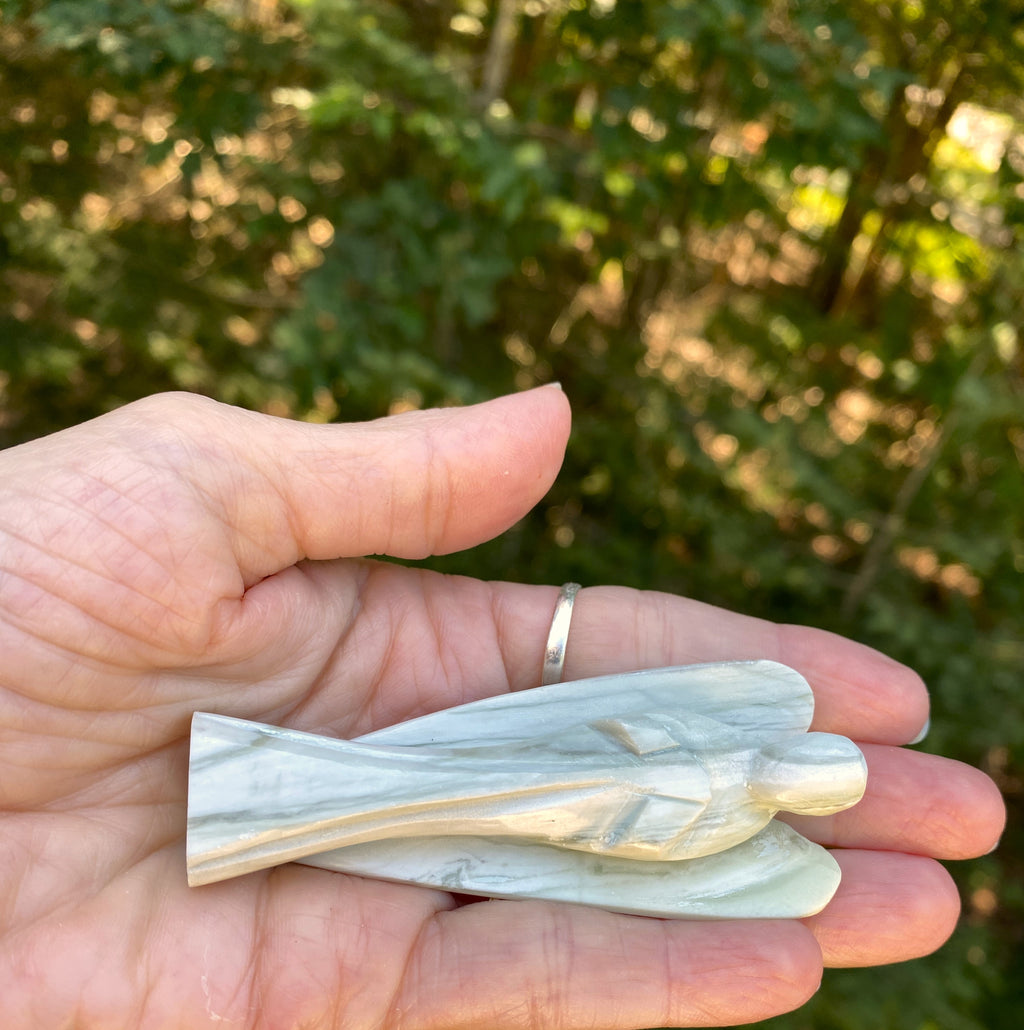 Serpentine Angel Figurine 3"  Healing Wisdom Clearing 31627S