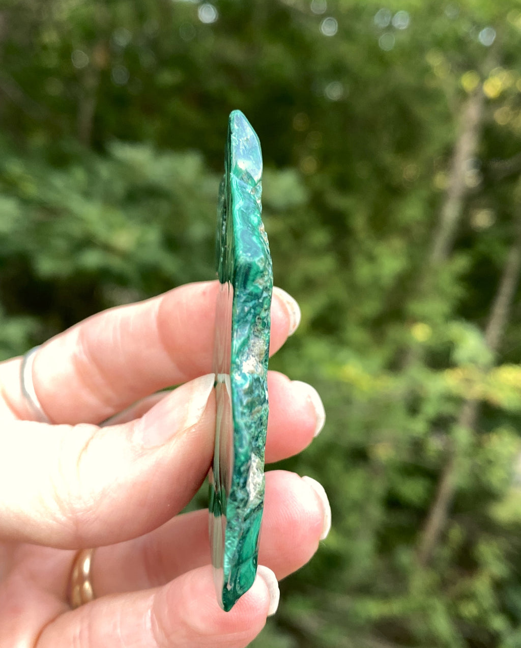Malachite Slab  Small Polished  Protection Abundance 31653S