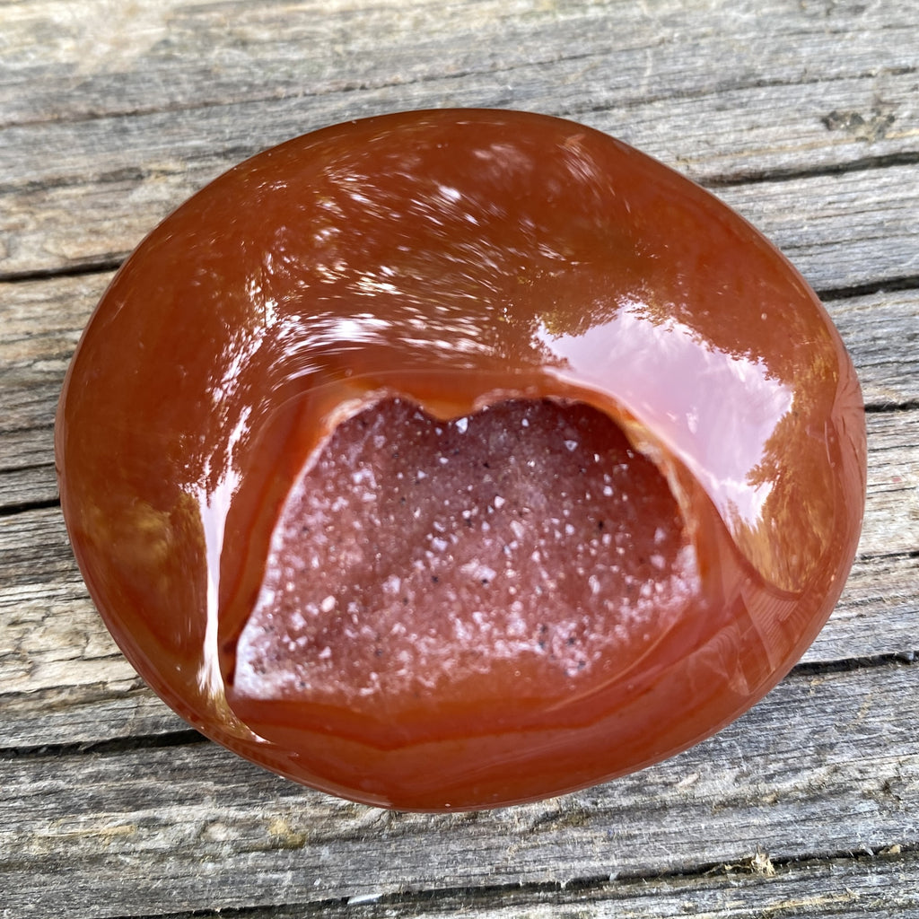 Carnelian Druzy Palm Stone  Creativity Grounding 31640S