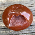 Carnelian Druzy Palm Stone  Creativity Grounding 31640S