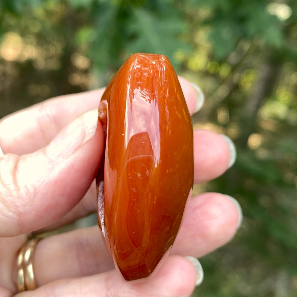 Carnelian Druzy Palm Stone  Creativity Grounding 31640S