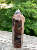 Money Agate Point Tower  Red Gray  Grounding Abundance 31651S