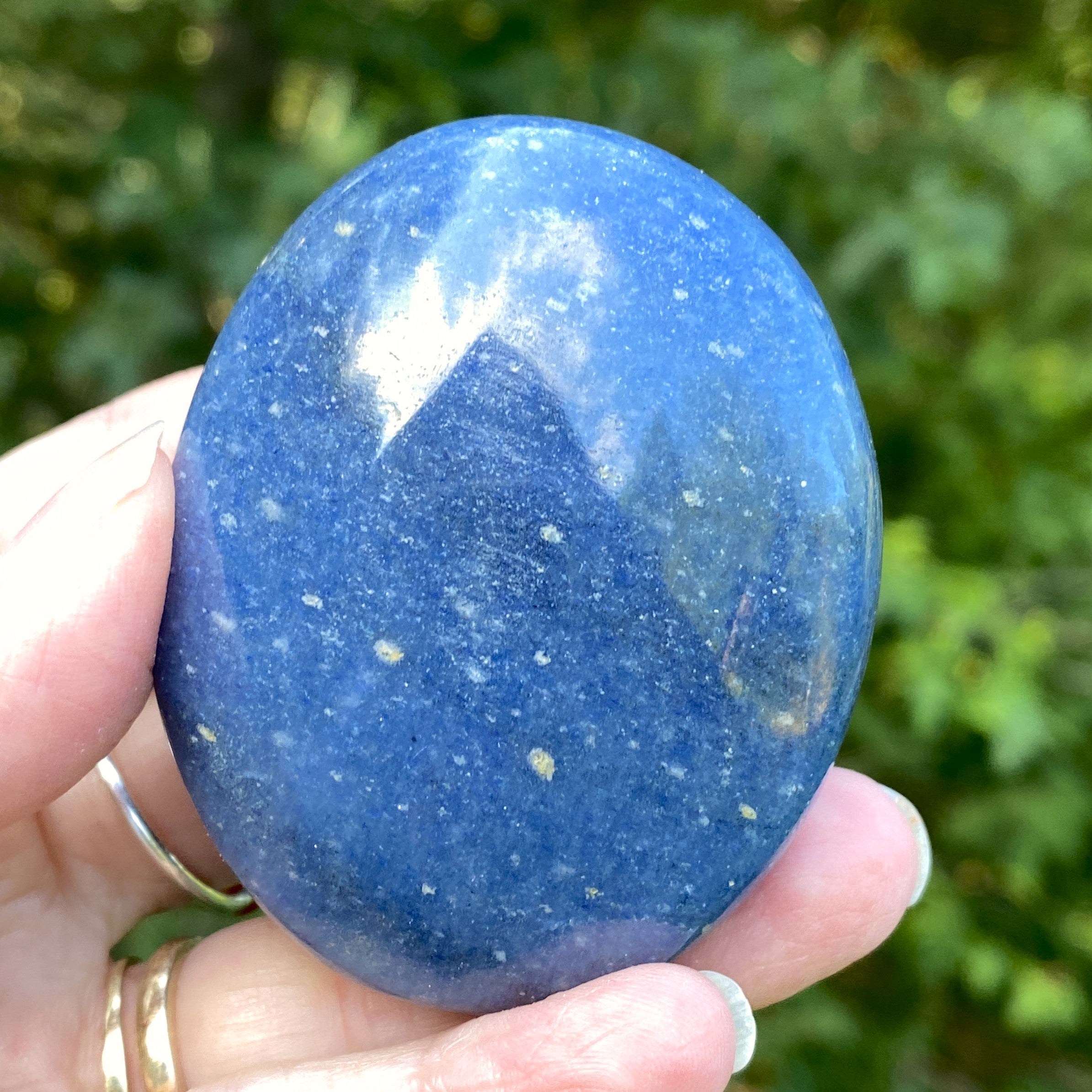 Lazulite Palm Stone  Dark Blue  Insight Intuition Harmony 31638S