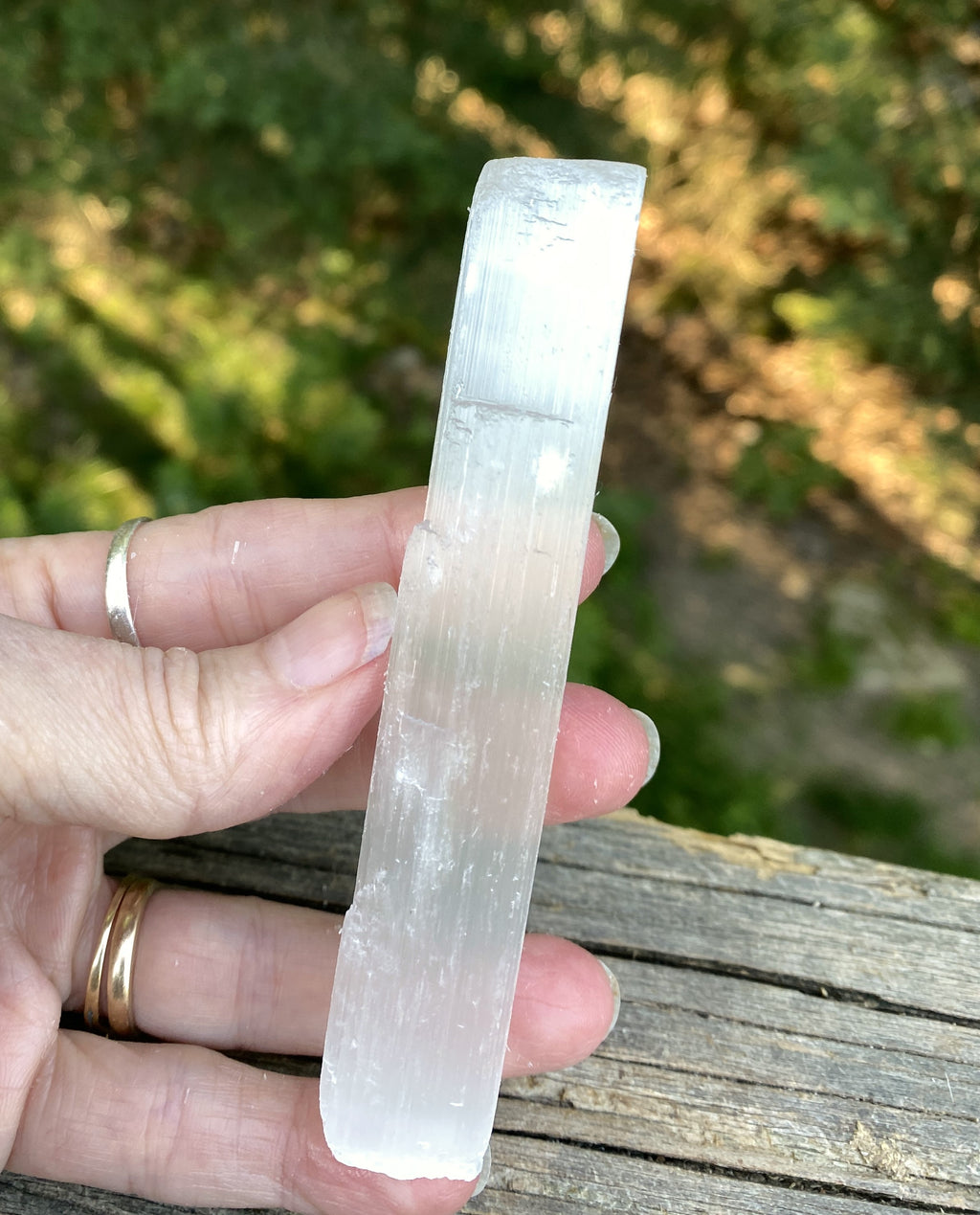 Selenite Sticks  Peach & White  Raw Rough  Healing Protection 31655S