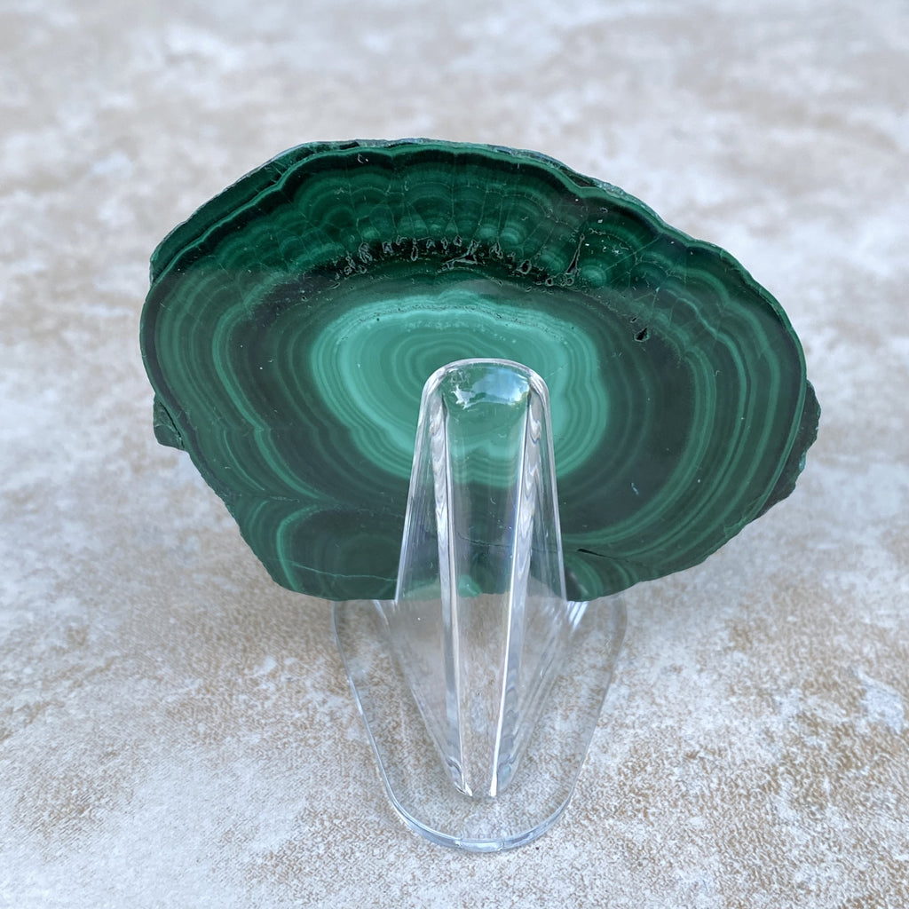 Malachite Slab Stand  Small Polished  Protection Abundance 31669S