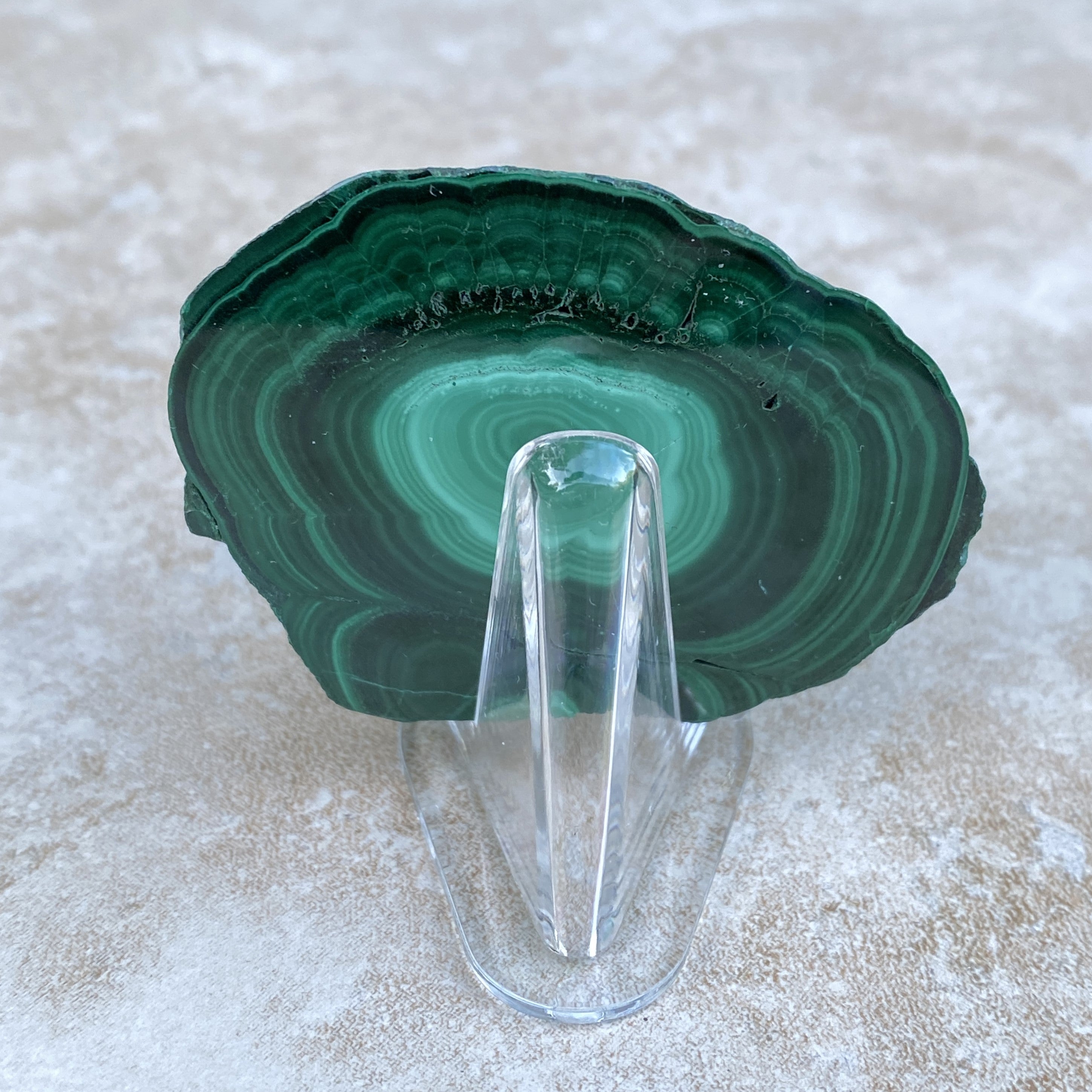 Malachite Slab Stand  Small Polished  Protection Abundance 31669S