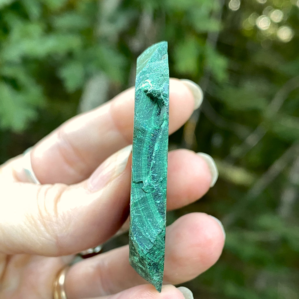 Malachite Slab Stand  Small Polished  Protection Abundance 31669S