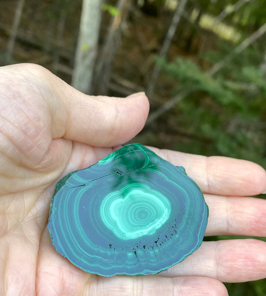 Malachite Slab Stand  Small Polished  Protection Abundance 31669S