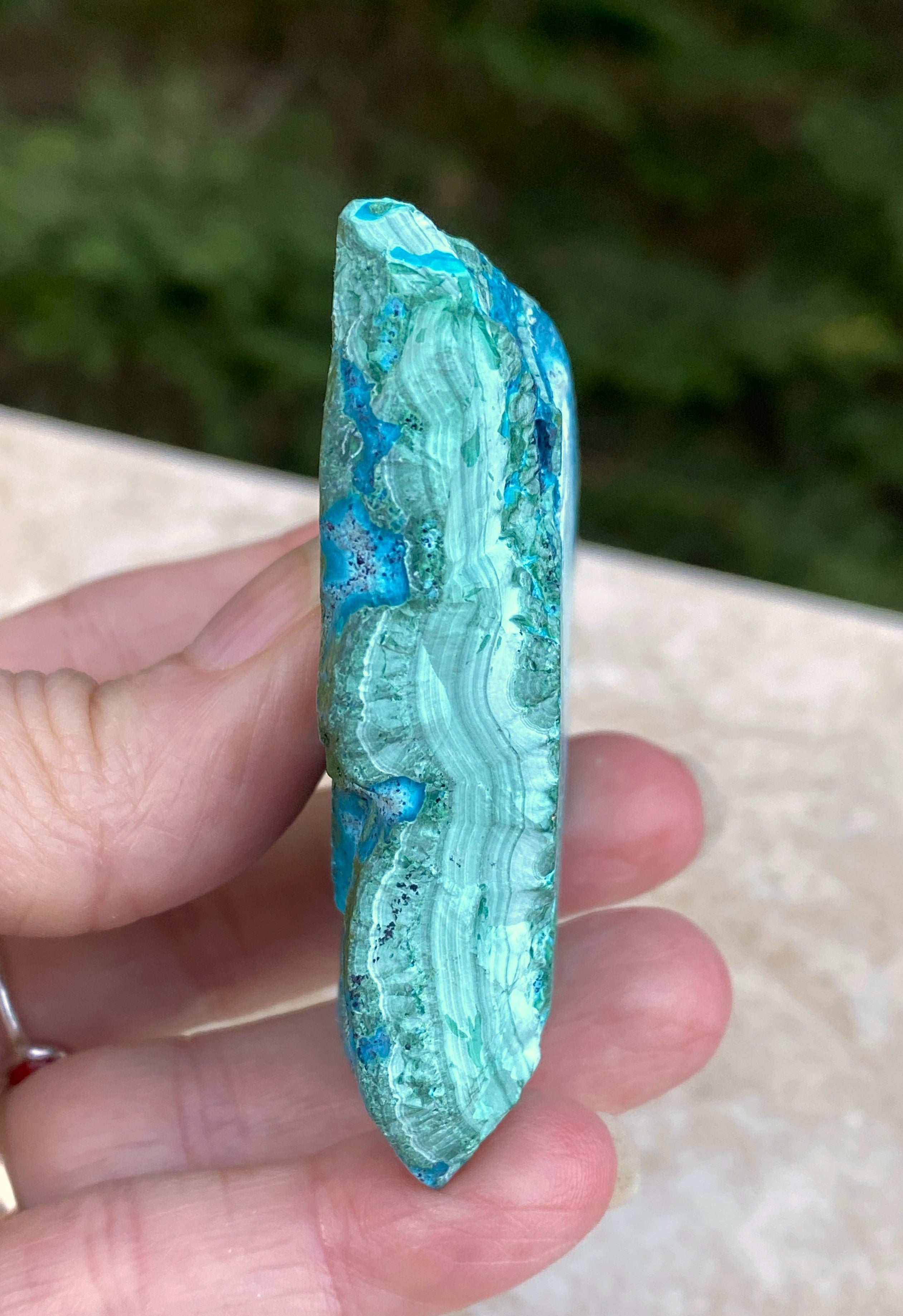 Malachite with Chrysocolla Slab  Grounding Peace Intuition 31675S