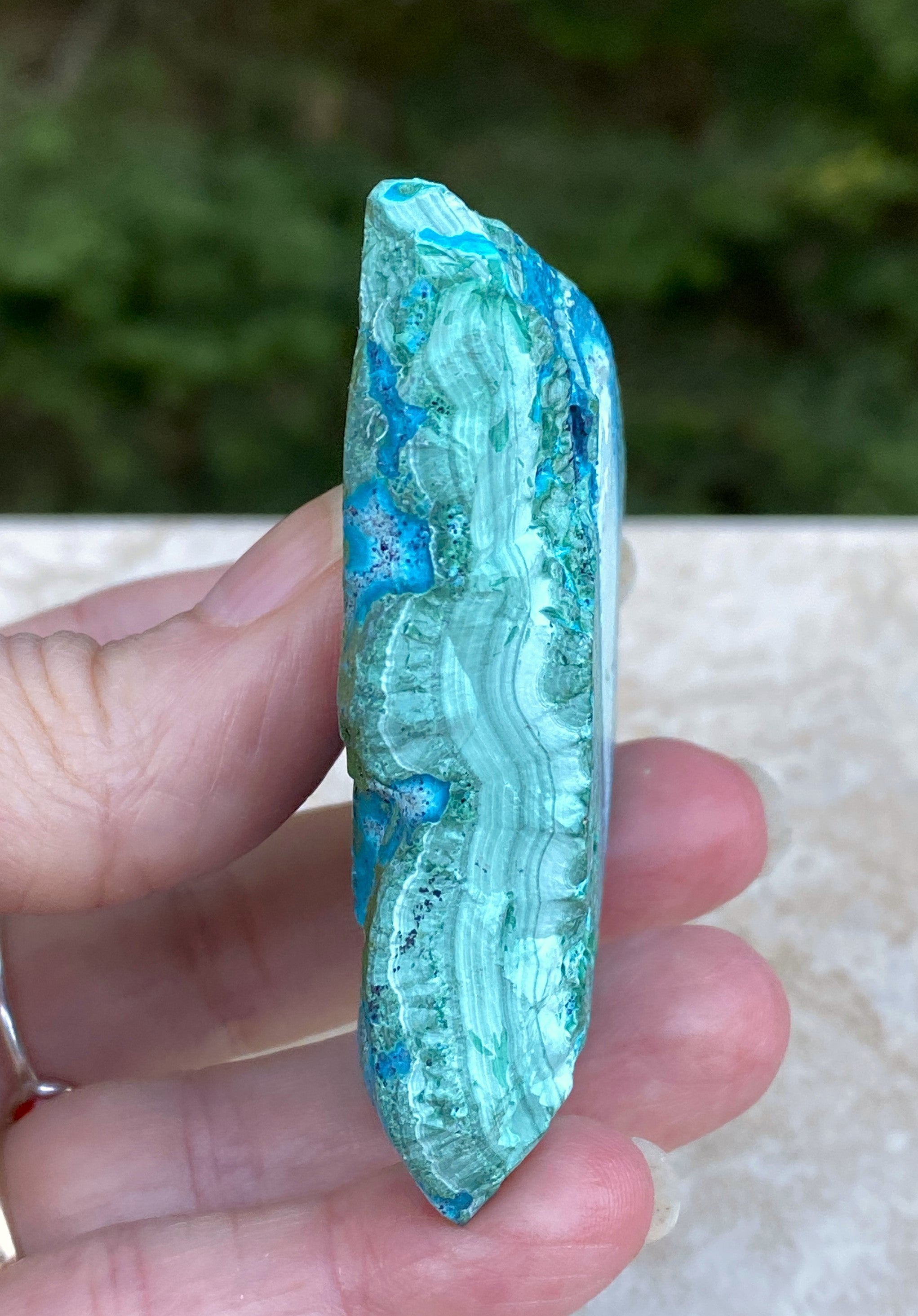 Malachite with Chrysocolla Slab  Grounding Peace Intuition 31675S