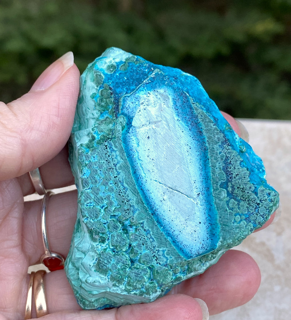 Malachite with Chrysocolla Slab  Grounding Peace Intuition 31675S