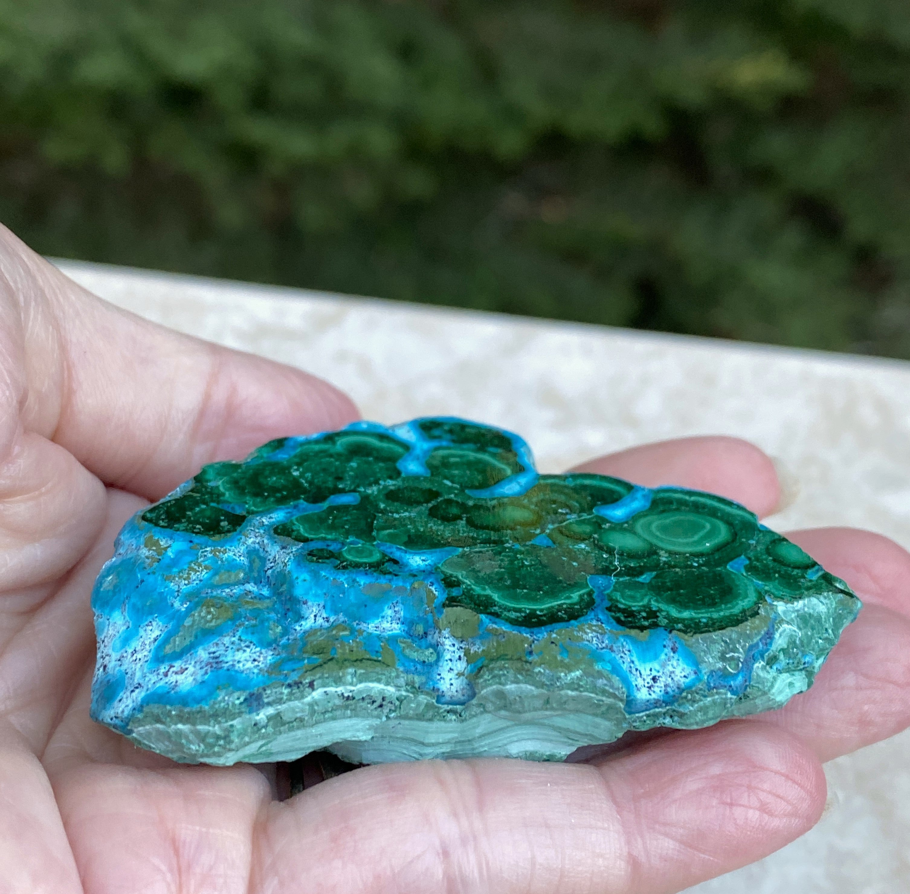 Malachite with Chrysocolla Slab  Grounding Peace Intuition 31675S