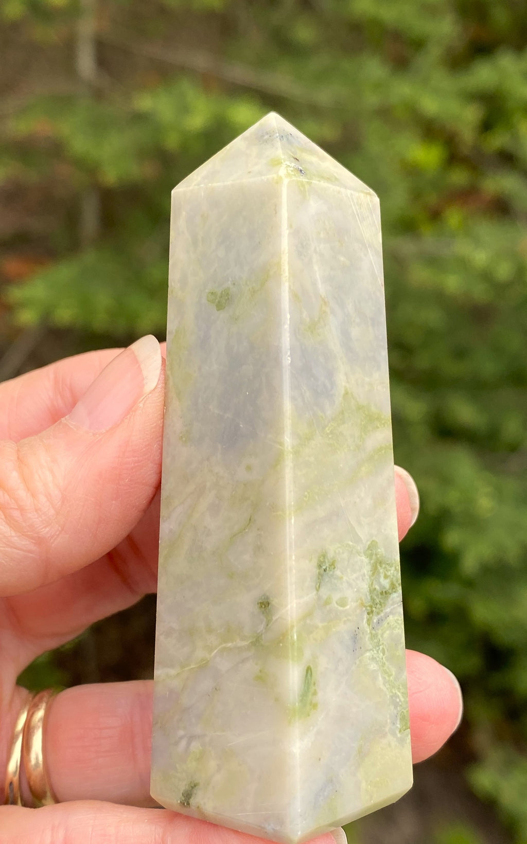 Serpentine Obelisk Point  Healing Wisdom Clearing 30271S