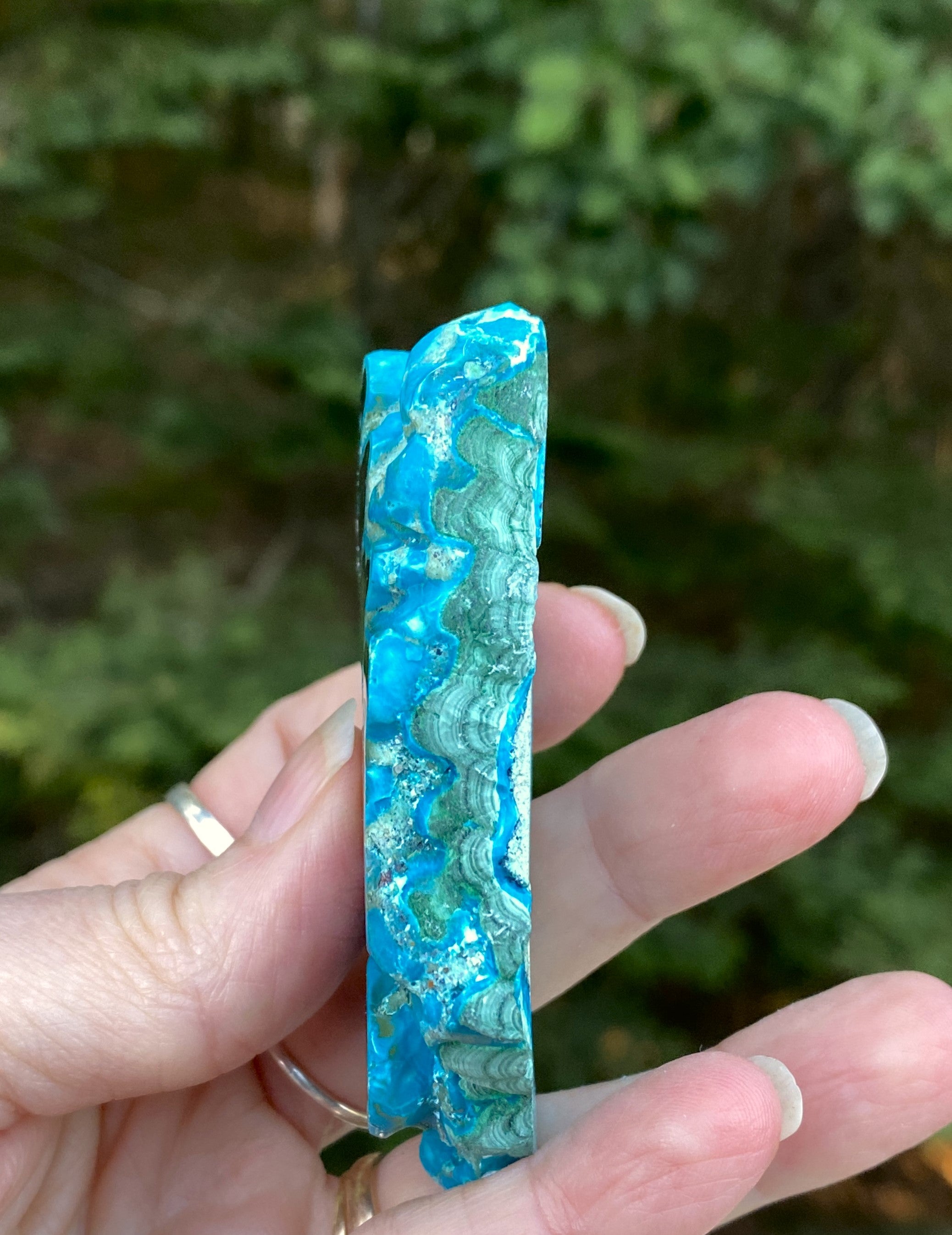Malachite with Chrysocolla Slab  Grounding Peace Intuition 31677S