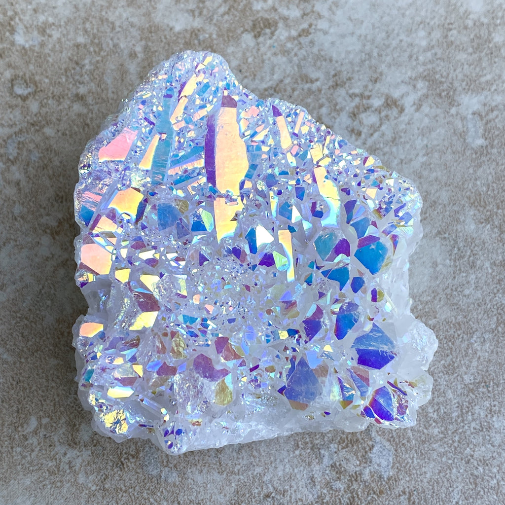 Angel Aura Quartz Druzy Specimen  Meditation Peace 31665S