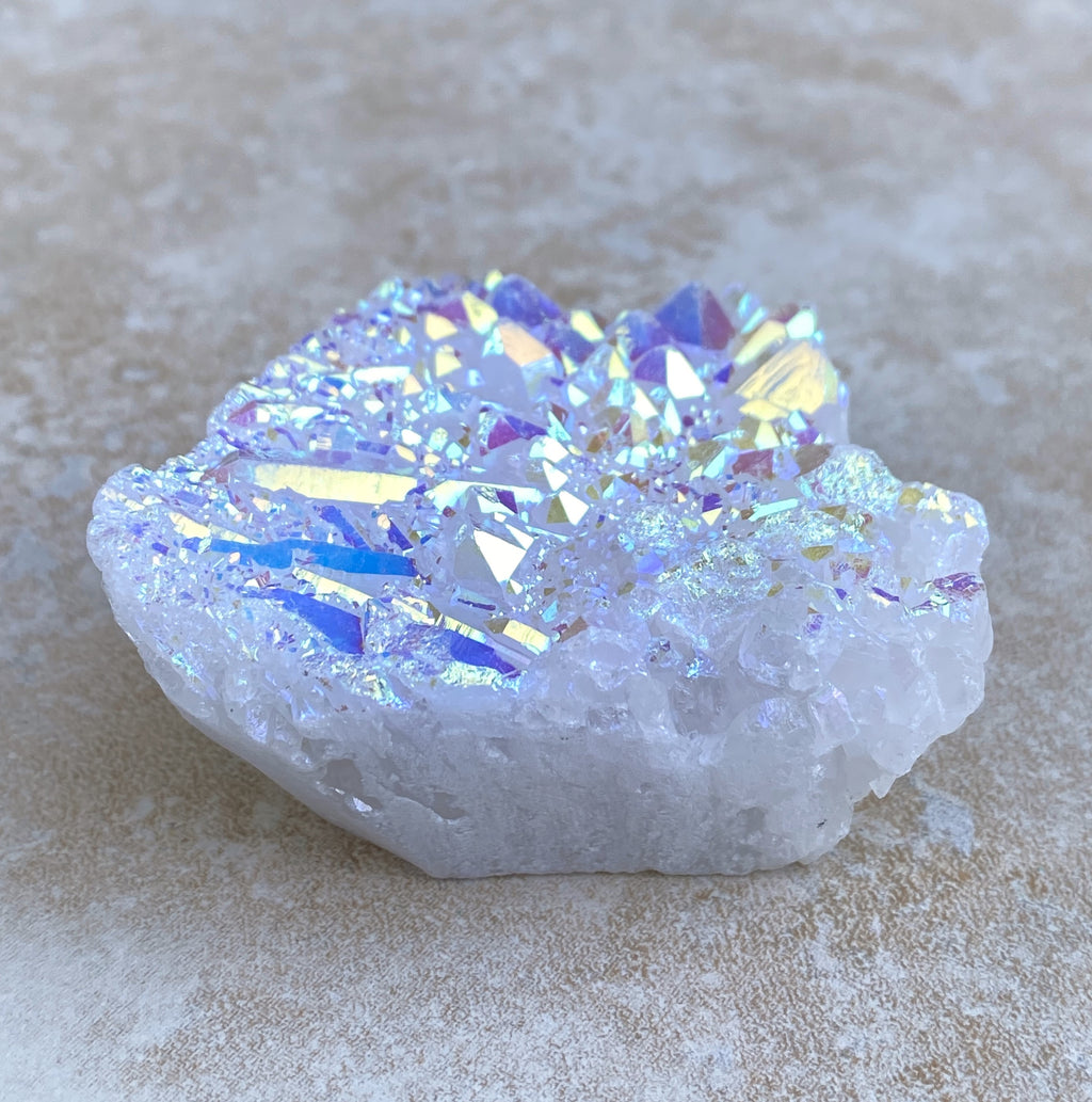 Angel Aura Quartz Druzy Specimen  Meditation Peace 31665S