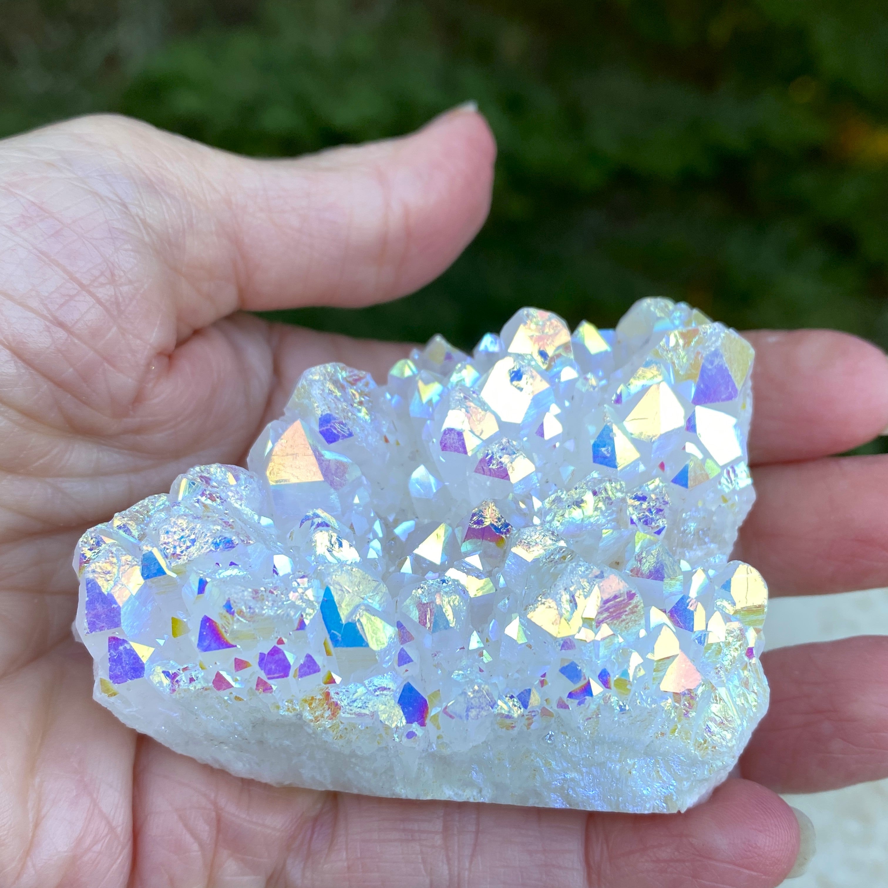 Angel Aura Quartz Druzy Specimen  Meditation Peace 31667S