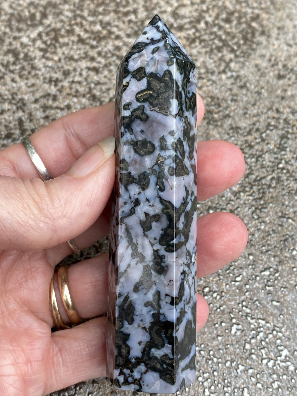 Indigo Gabbro aka Mystic Merlinite  Point Tower  Intuition Magic 31679S