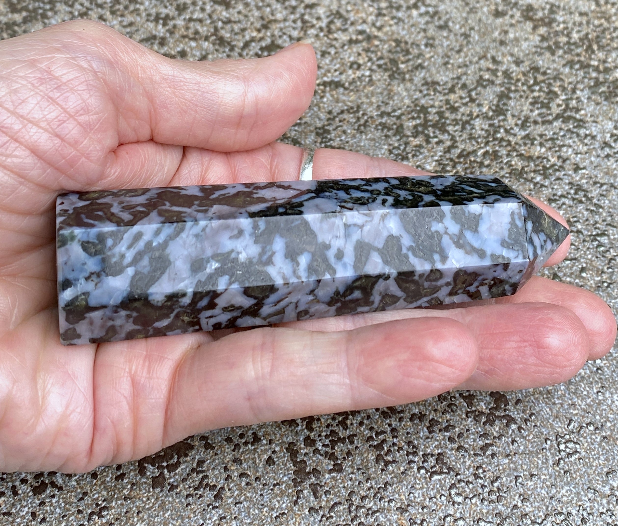 Indigo Gabbro aka Mystic Merlinite  Point Tower  Intuition Magic 31679S