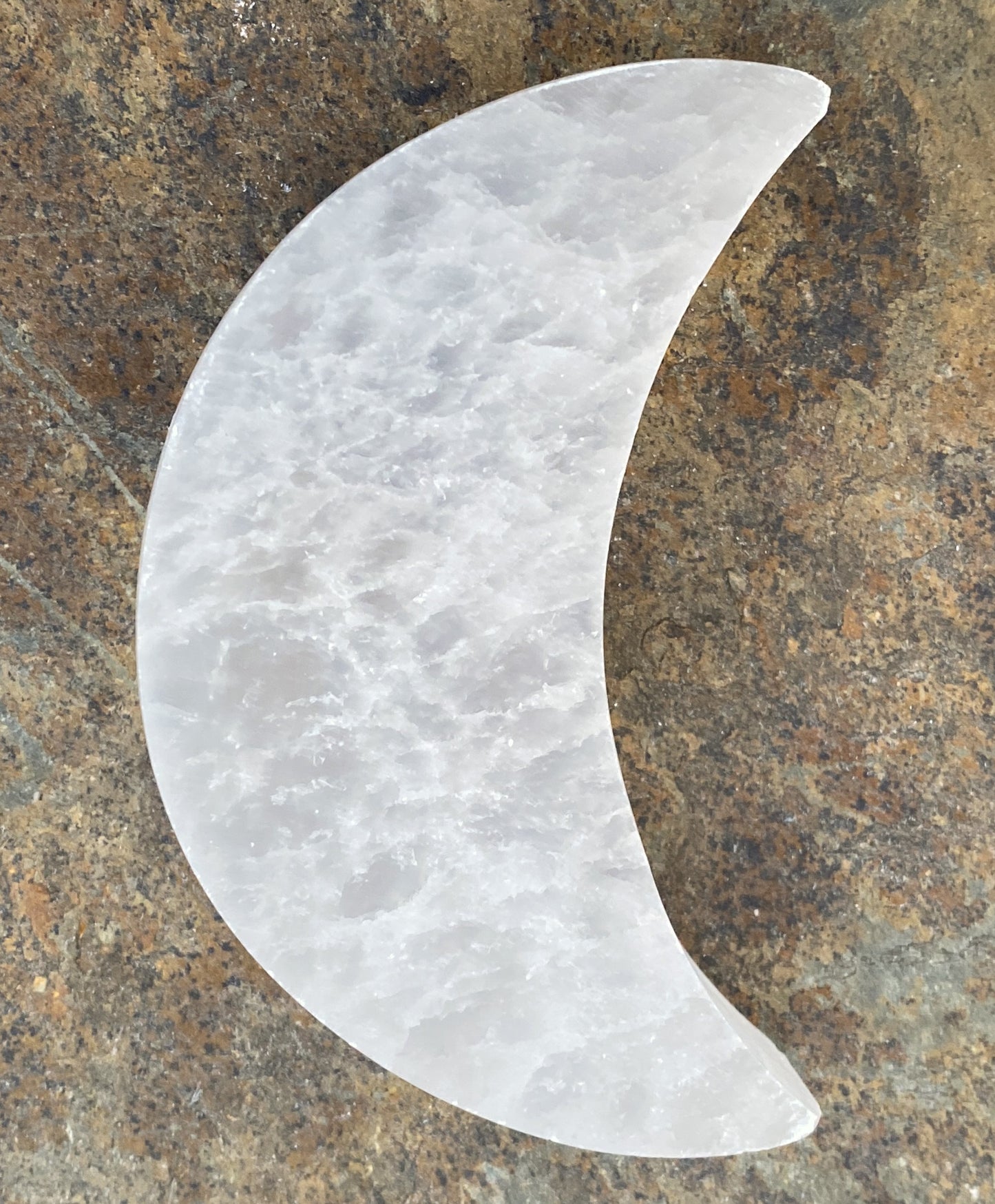 Selenite Crescent Moon  Charging Plate  Cleansing Protection 29420S