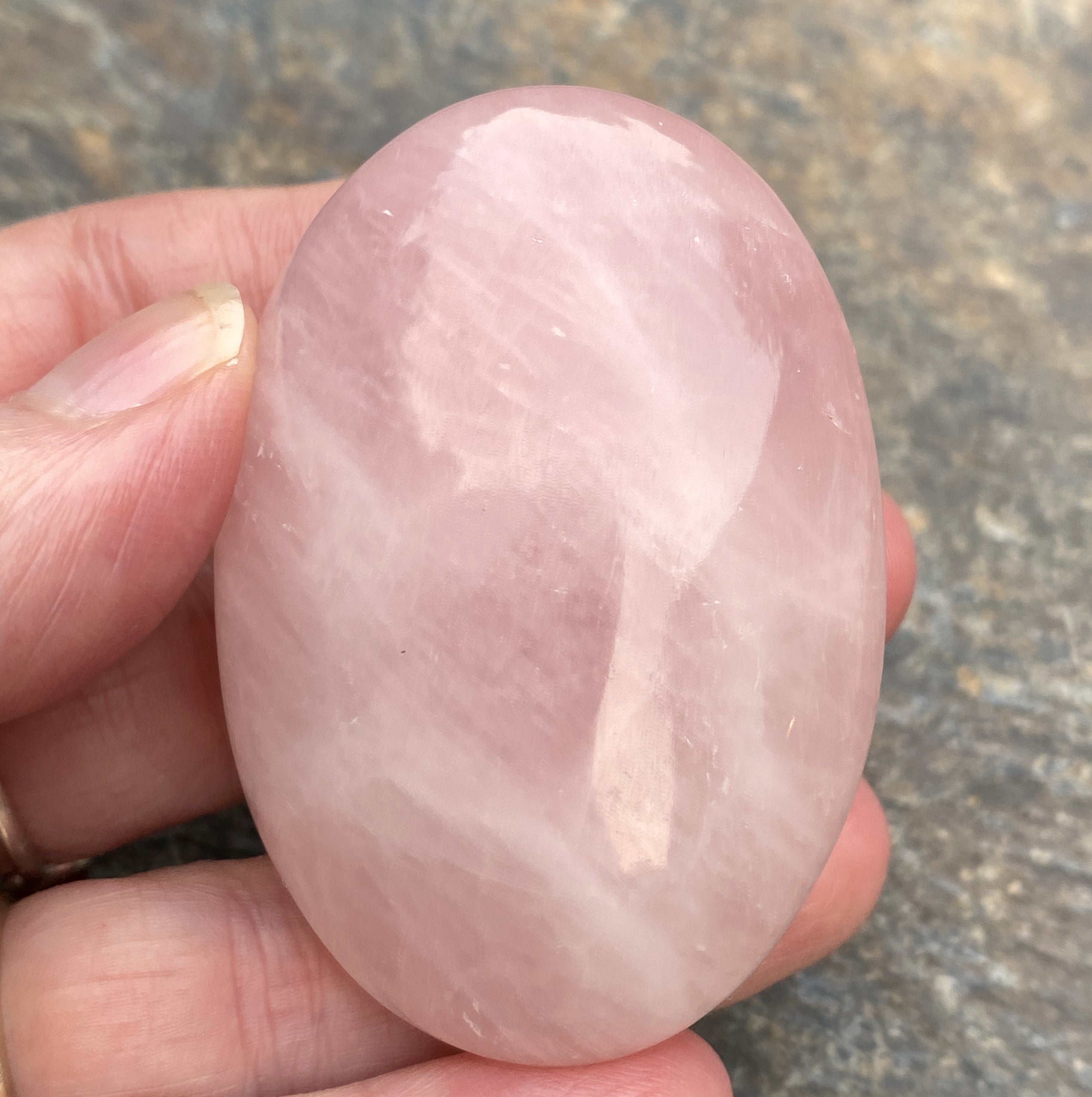 Rose Quartz  Palm Stone  Pink  Love Compassion 31702S