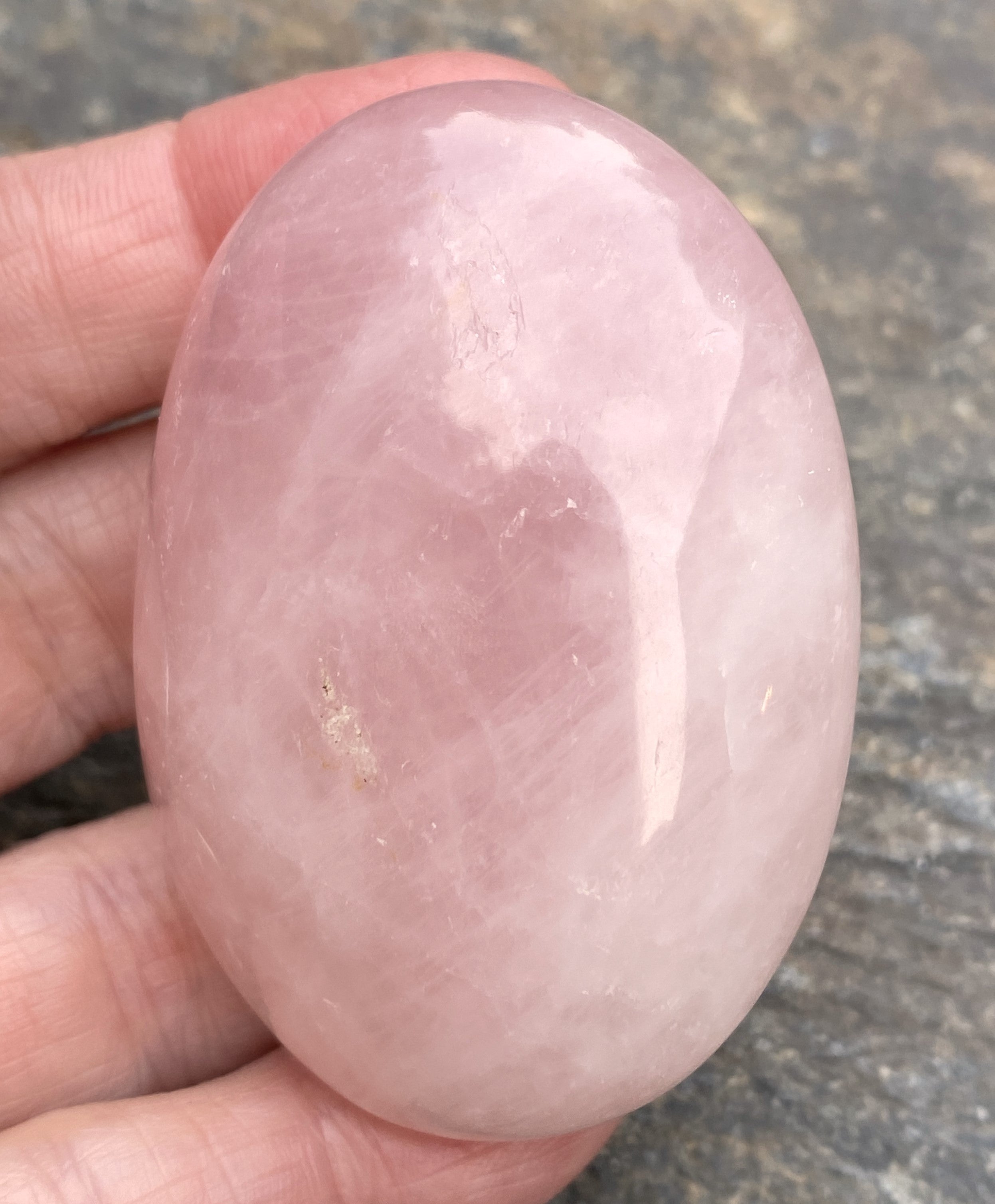 Rose Quartz  Palm Stone  Pink  Love Compassion 31702S